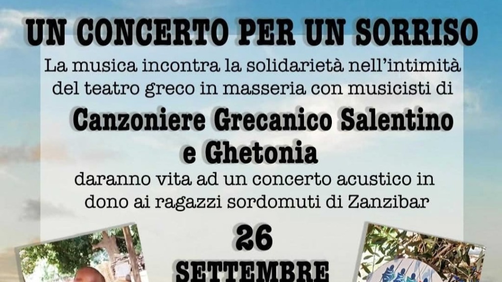 Un Concerto per un Sorriso: musica e solidarietà alla Masseria Sant’Angelo di Corigliano d’Otranto Corigliano d'Otranto