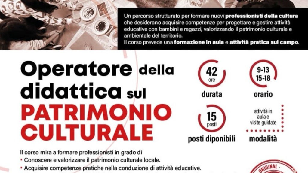Tuglie, al via il corso gratuito “BeCAP Operatore della Didattica sul Patrimonio Culturale” Tuglie