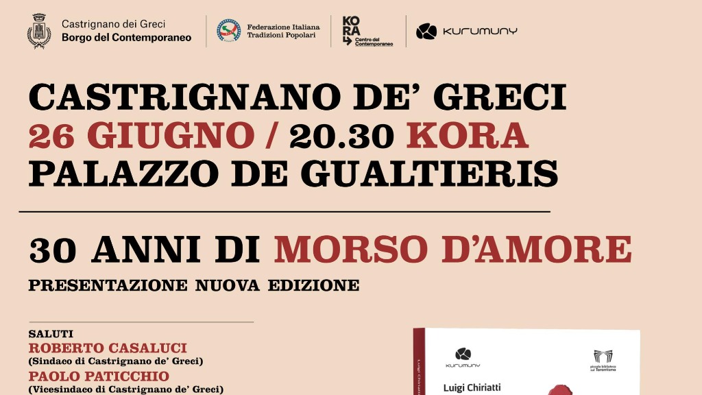 Castrignano de’ Greci celebra i 30 anni di “Morso d’amore”: un viaggio nel tarantismo salentino tra memoria, musica e mito Castrignano dei Greci